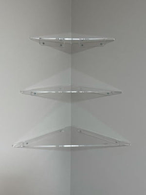 LELLOBABY™ - (Set of 3) Acrylic Corner Shelving 8"/10"/12"