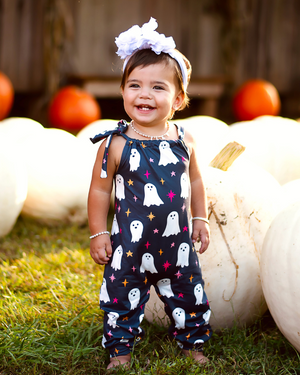 Addison Adjustable Strap Jumpsuit - Black Ghost Sparkles