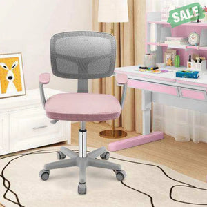 Adjustable Desk Chair with Auto Brake Casters for Kids-Blue Blue Kids Chairs & Seating