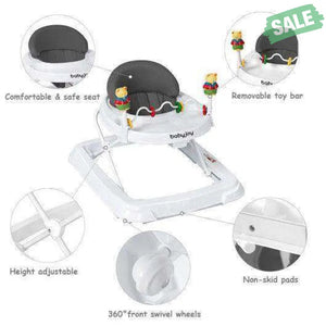 Adjustable Height Removable Folding Portable Baby Walker-Blue Blue Baby Walkers