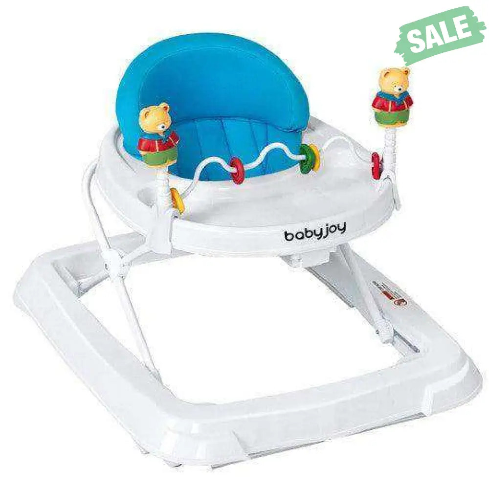 Adjustable Height Removable Folding Portable Baby Walker-Blue Blue Baby Walkers