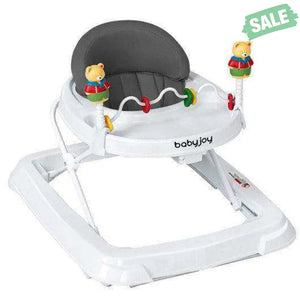 Adjustable Height Removable Folding Portable Baby Walker-Blue Blue Baby Walkers