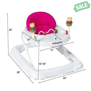 Adjustable Height Removable Folding Portable Baby Walker-Blue Blue Baby Walkers