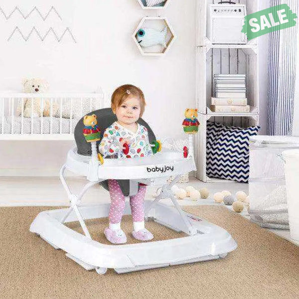 Adjustable Height Removable Folding Portable Baby Walker-Blue Blue Baby Walkers