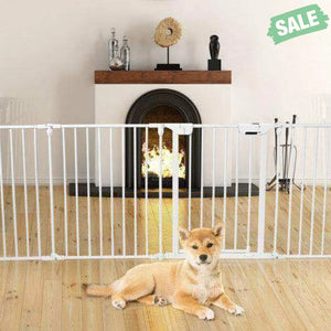 Adjustable Panel Baby Safe Metal Gate Play Yard-Black Black Baby Playpen & Playards