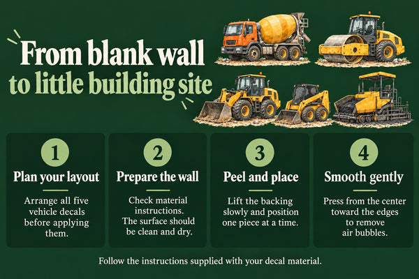 Construction Vehicle Wall Decals, Set of 5 (Set 2), image 8