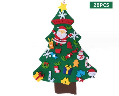 Colorful felt cloth decorations for a Christmas tree, perfect for adding festive charm to your holiday decor.