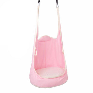 Sensory swing for wall climbers, soothing indoor play add-on, angle view 4, perfect for babies and toddlers.
