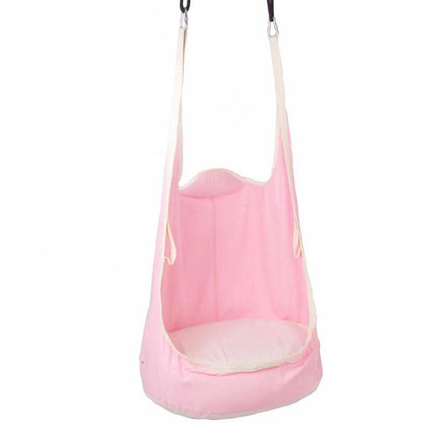 Sensory swing for wall climbers, soothing indoor play add-on, angle view 4, perfect for babies and toddlers.