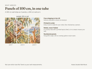 Watercolor Koala Ukulele Wall Mural, image 8