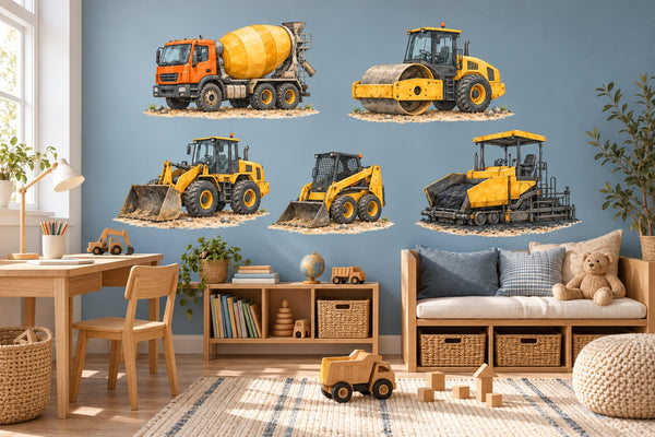 Construction Vehicle Wall Decals, Set of 5 (Set 2), image 3