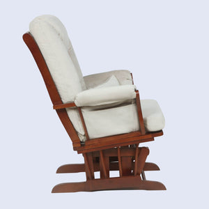 AFG Alice Glider Chair and Ottoman Espresso with Pillow