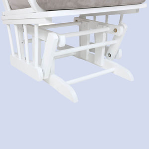 AFG Alice Glider Chair and Ottoman White without Pillow