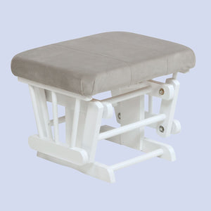 AFG Alice Glider Chair and Ottoman White without Pillow