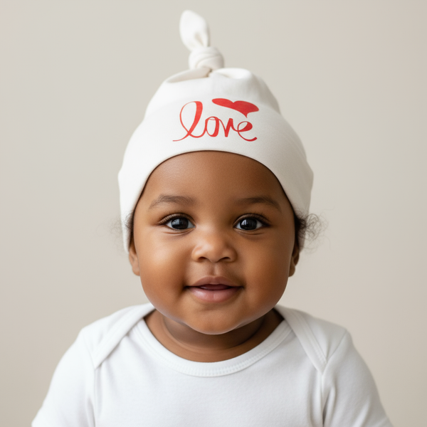 Love Short Sleeve Romper & Hat Gift Set