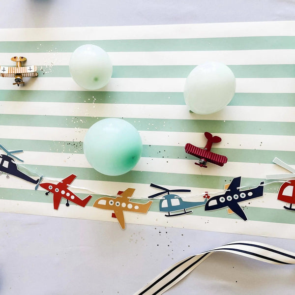 Airplane Birthday Party Banner, 8 Ft Kids Party Decoration