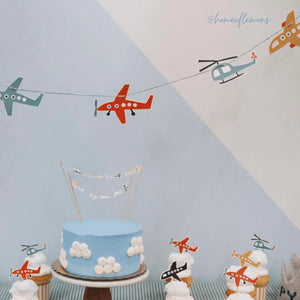 Airplane Birthday Party Banner, 8 Ft Kids Party Decoration