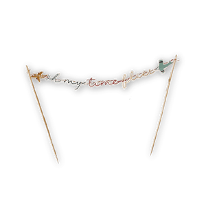 Oh My Time Flies Airplane Cake Banner, First Birthday Cake Topper