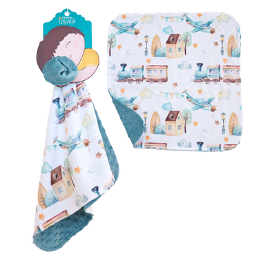 Mini Minky Blanket Airplane & Train - MOOGCO Baby