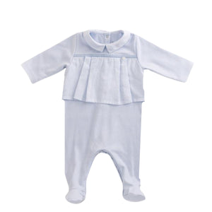 ALAN | Baby Boys Blue Organic Cotton All-in-One - MOOGCO Baby