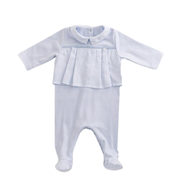 ALAN | Baby Boys Blue Organic Cotton All-in-One - MOOGCO Baby