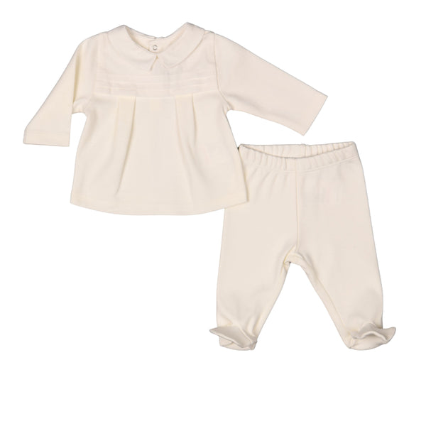 ALBAN | Baby Boys Ivory Organic Cotton All-in-One Set - MOOGCO Baby