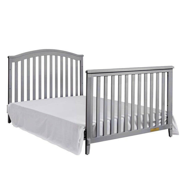 AFG Alice 4-in-1 Baby Crib with Guardrail Gray