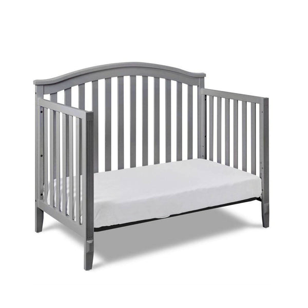 AFG Alice 4-in-1 Baby Crib with Guardrail Gray