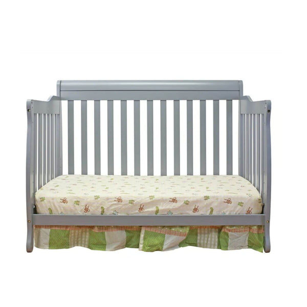 AFG Alice 4-in-1 Baby Crib with Guardrail Gray