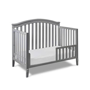 AFG Alice 4-in-1 Baby Crib with Guardrail Gray