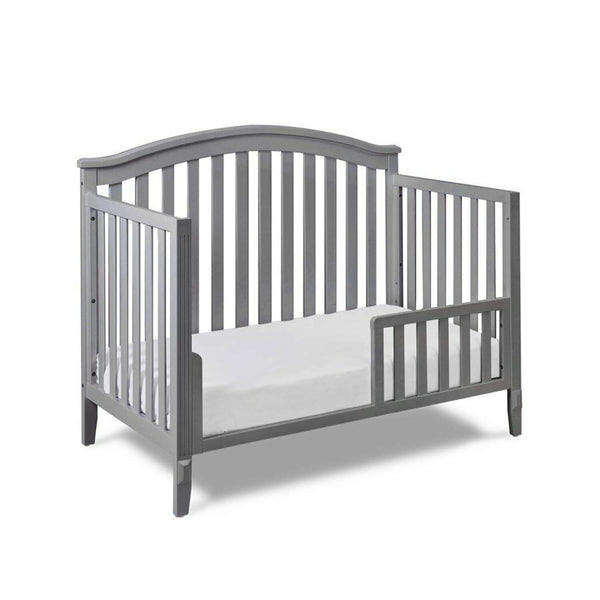AFG Alice 4-in-1 Baby Crib with Guardrail Gray