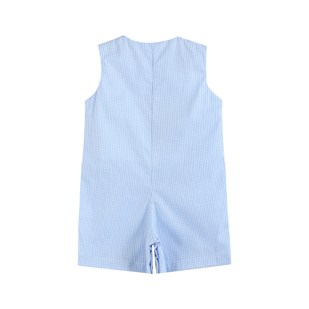 All American Boy' Blue Gingham Shortalls