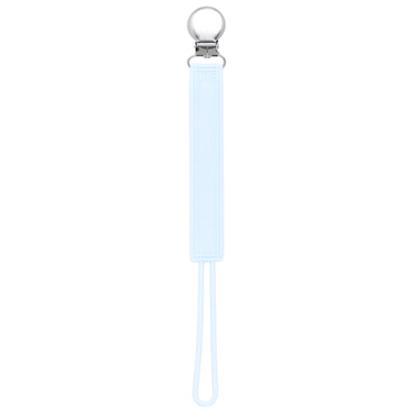 Classic Baby Blue All Silicone One Piece Pacifier Clip
