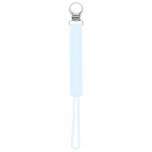 Classic Baby Blue All Silicone One Piece Pacifier Clip
