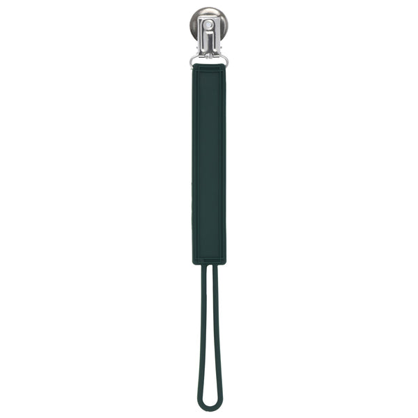 Classic Hunter Green All Silicone One Piece Pacifier Clip