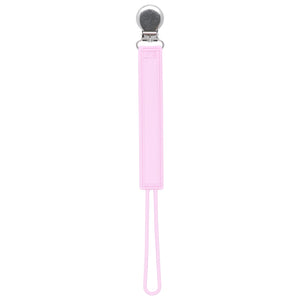 Classic Baby Pink All Silicone Pacifier Clip