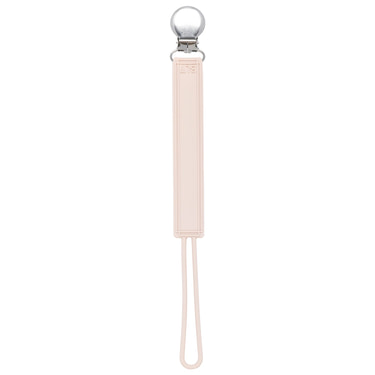 Classic Tan Beige Neutral All Silicone One Piece Pacifier Clip