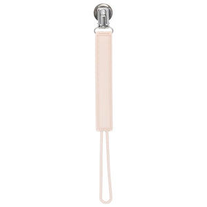 Classic Tan Beige Neutral All Silicone One Piece Pacifier Clip