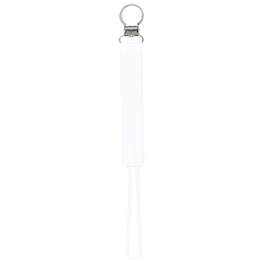 Classic White All Silicone One Piece Pacifier Clip