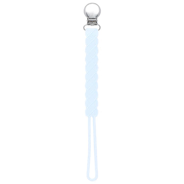 Twist Baby Blue All Silicone One Piece Pacifier Clip