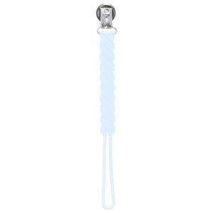 Twist Baby Blue All Silicone One Piece Pacifier Clip