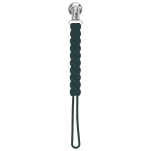 Twist Hunter Green All Silicone One Piece Pacifier Clip