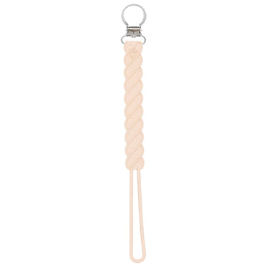 Twist Tan Neutral All Silicone One Piece Pacifier Clip