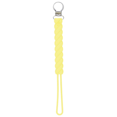 Twist Baby Yellow All Silicone One Piece Pacifier Clip