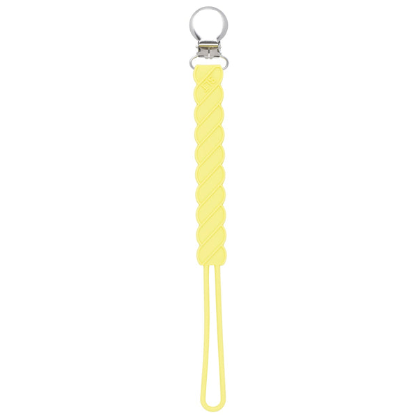 Twist Baby Yellow All Silicone One Piece Pacifier Clip