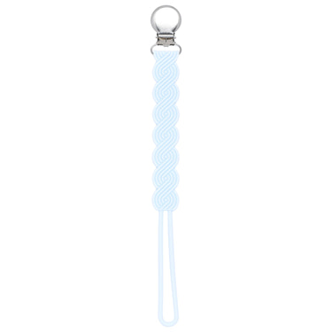 Waverly Baby Blue All Silicone One Piece Pacifier Clip
