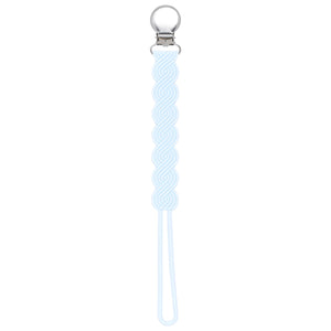 Waverly Baby Blue All Silicone One Piece Pacifier Clip