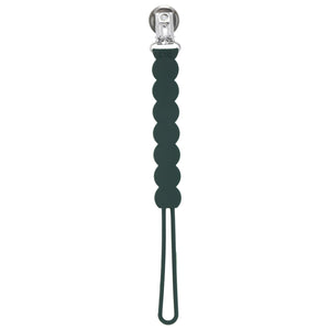 Waverly Hunter Green All Silicone One Piece Pacifier Clip