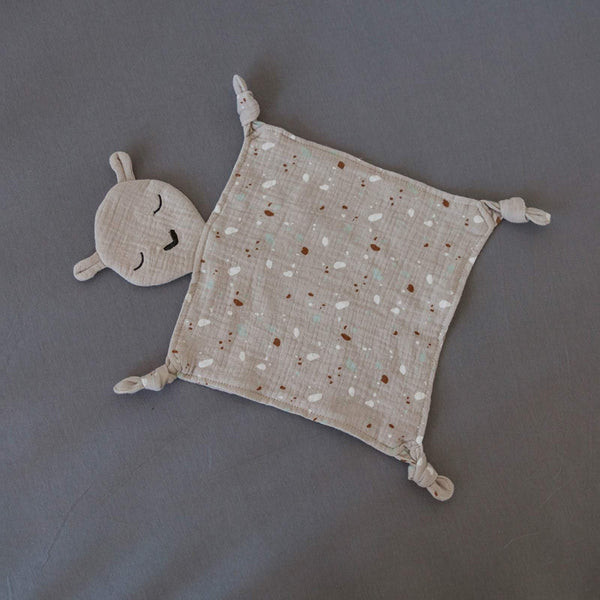 100% muslin alpaca lovey for babies, soft and cuddly, perfect for comfort and security.