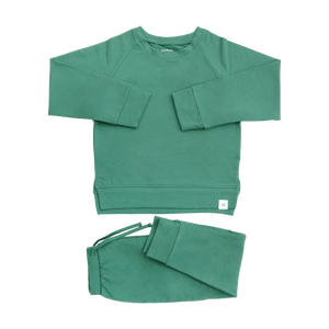 Alpine Green Crew Neck Jogger Set